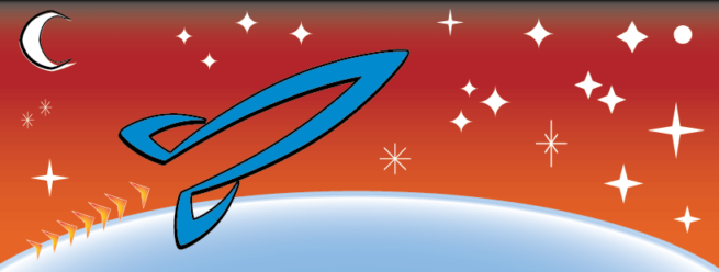 Blue Rocket Red Space